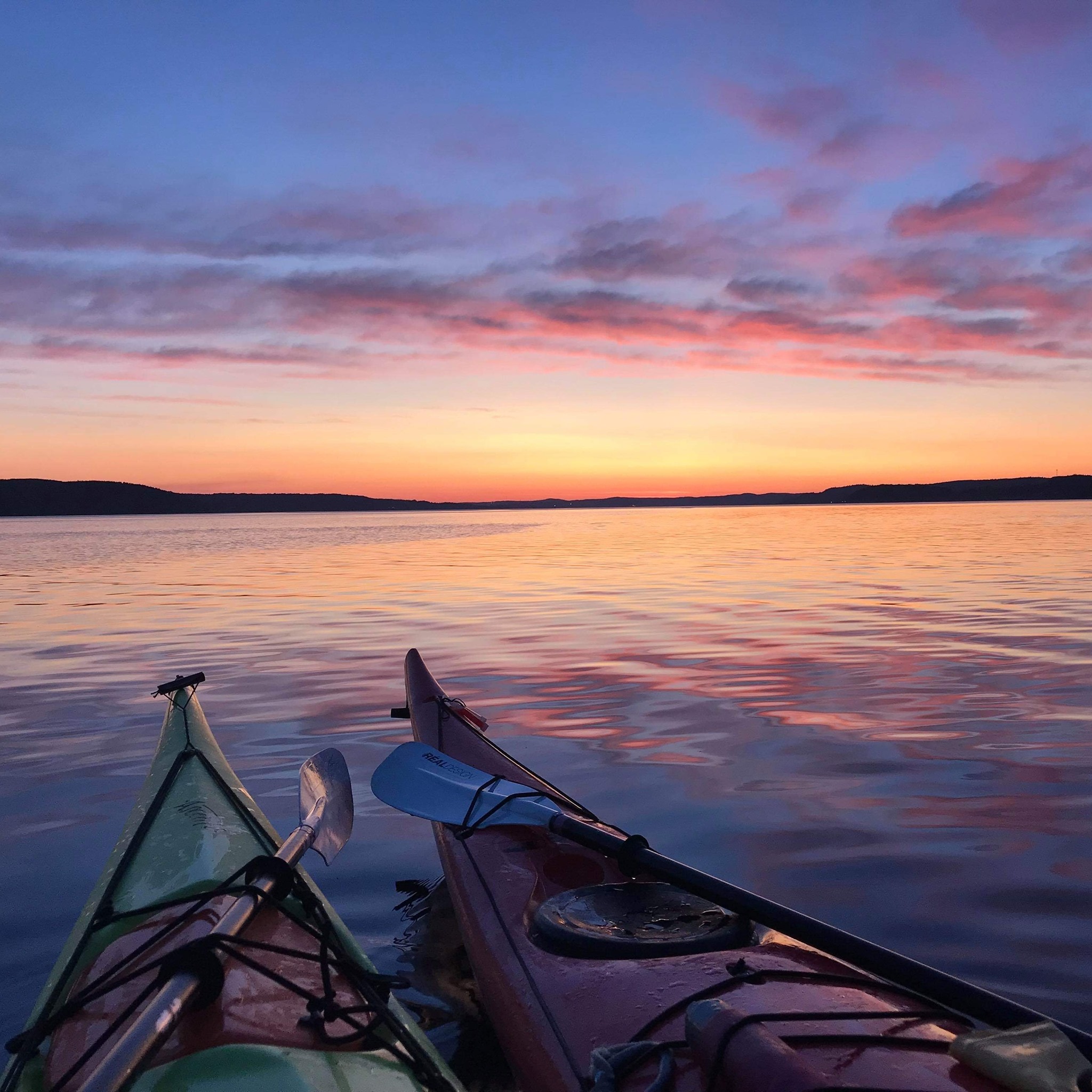 coucher de soleil sur le fjord